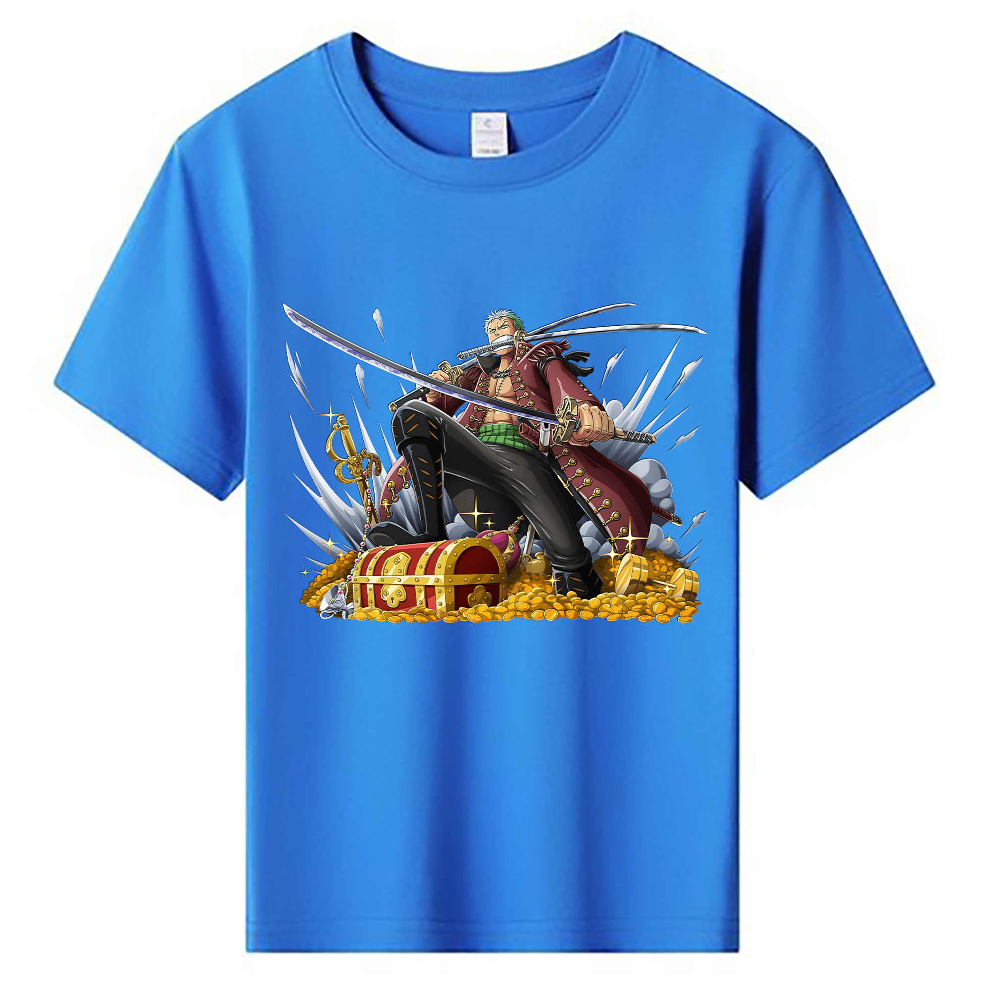 ワンピース ロロノア・ゾロ ONE PIECE Roronoa Zoro 綿100％キッズTシャツ（フロントプリント）